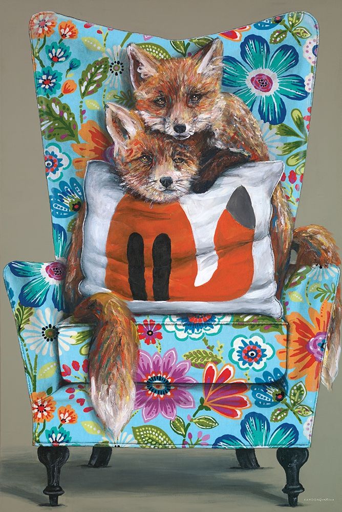 Tail of Two Foxes     art print by Kamdon Kreations for $57.95 CAD
