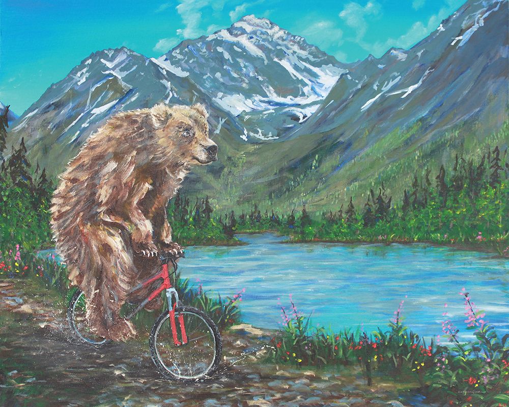 Mountain Biking art print by Kamdon Kreations for $57.95 CAD