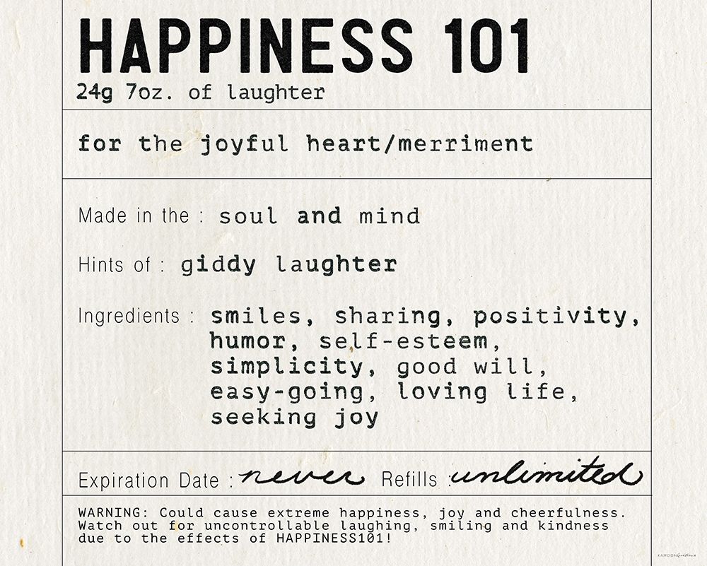 Happiness 101 art print by Kamdon Kreations for $57.95 CAD