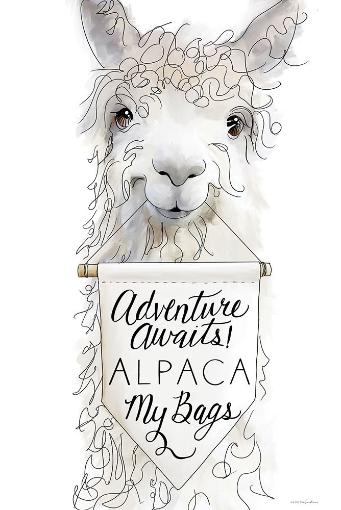 Alpaca My Bags art print by Kamdon Kreations for $57.95 CAD