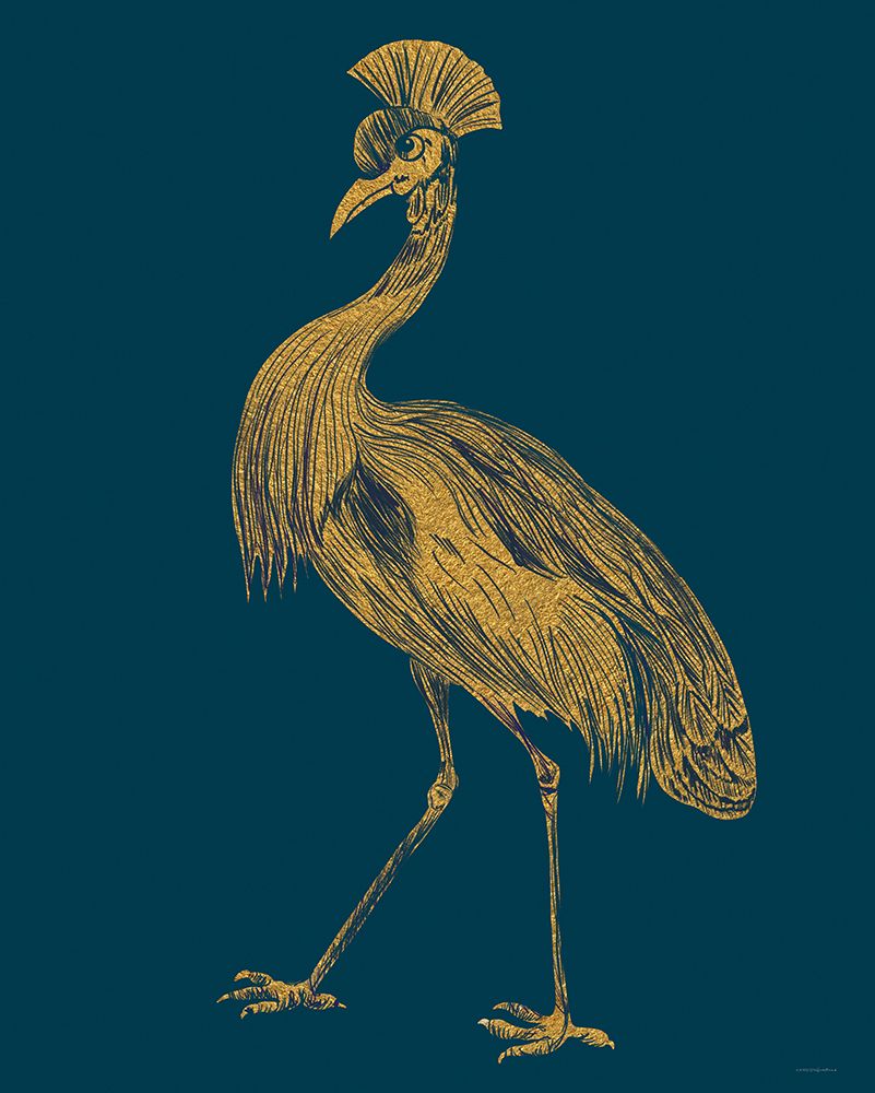 Gilded Crane art print by Kamdon Kreations for $57.95 CAD