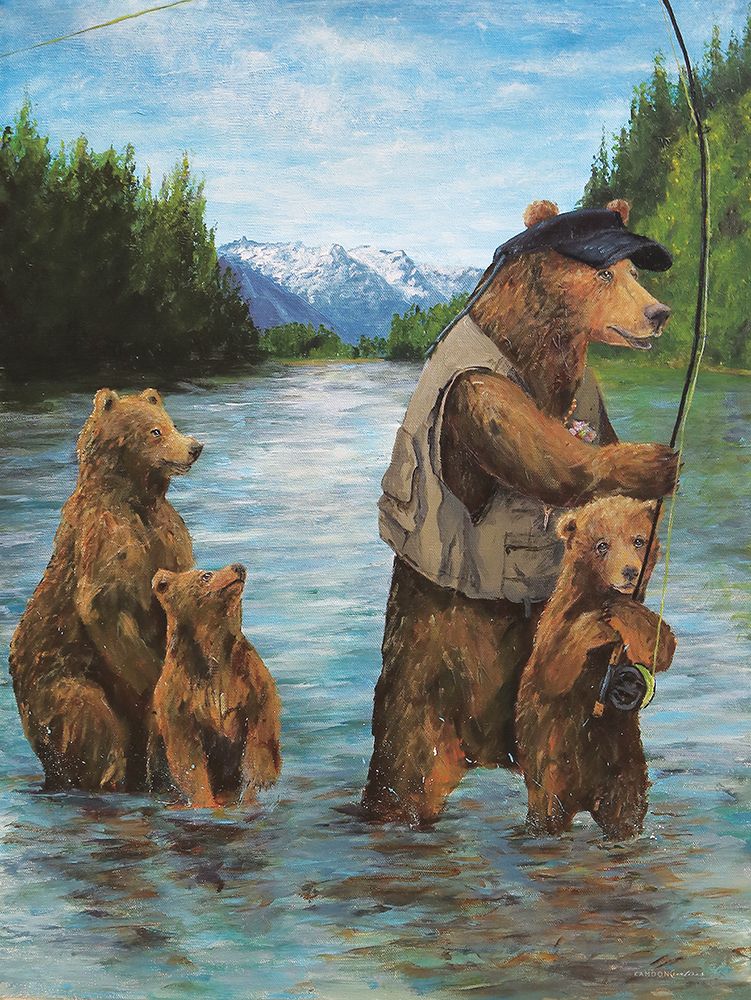 Papa Bear art print by Kamdon Kreations for $57.95 CAD