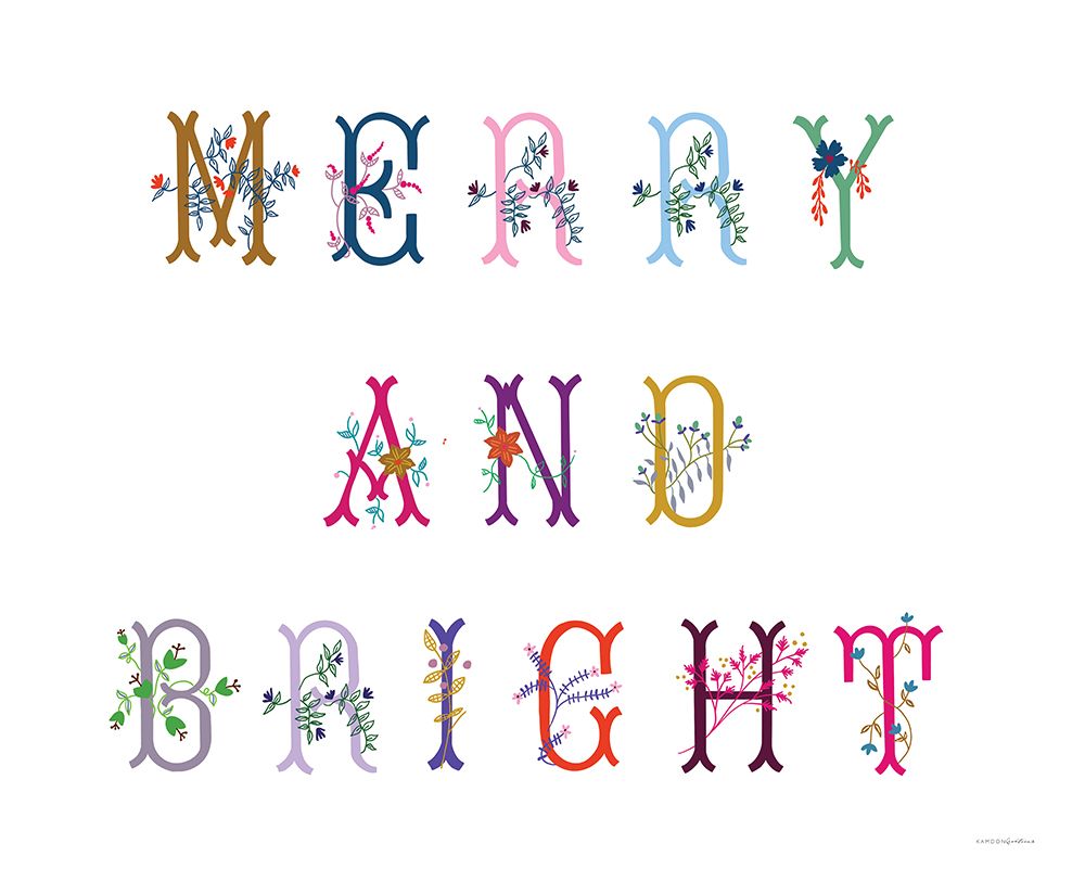 Merry and Bright art print by Kamdon Kreations for $57.95 CAD