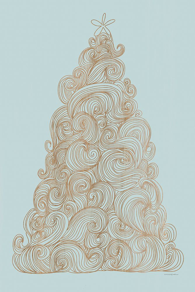 Waves of Christmas Cheer art print by Kamdon Kreations for $57.95 CAD