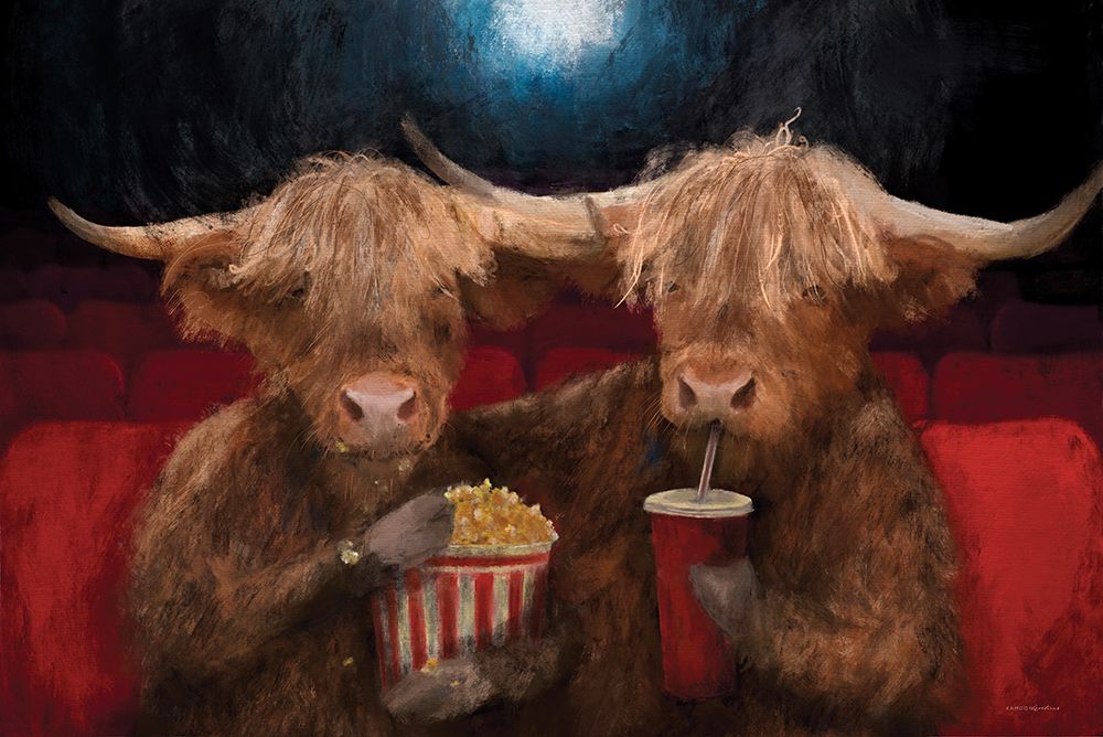Lets Go to the Moooovies! art print by Kamdon Kreations for $57.95 CAD