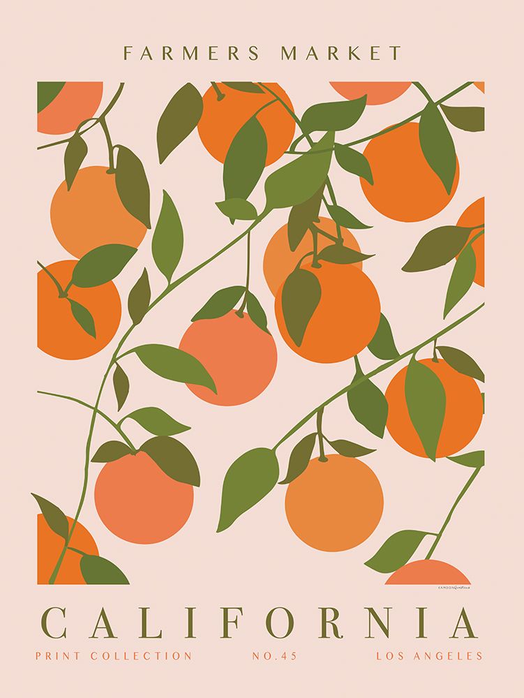 Farmers Market Clementine Poster art print by Kamdon Kreations for $57.95 CAD
