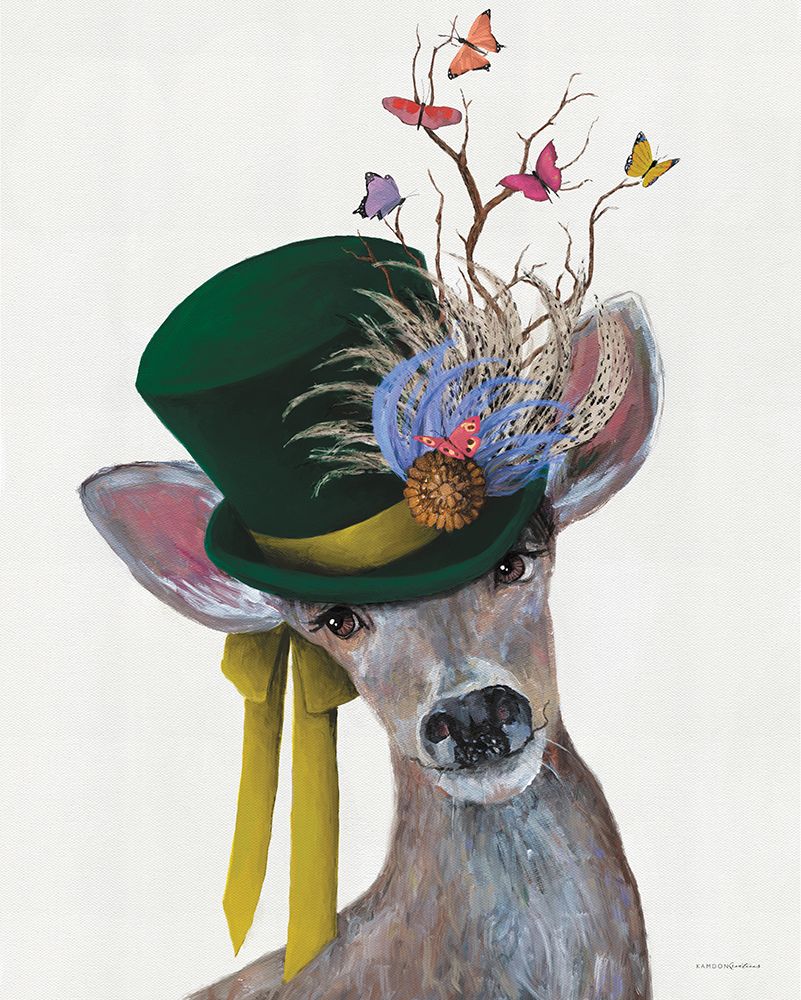 Can You Hand Me My Hat Deer? art print by Kamdon Kreations for $57.95 CAD