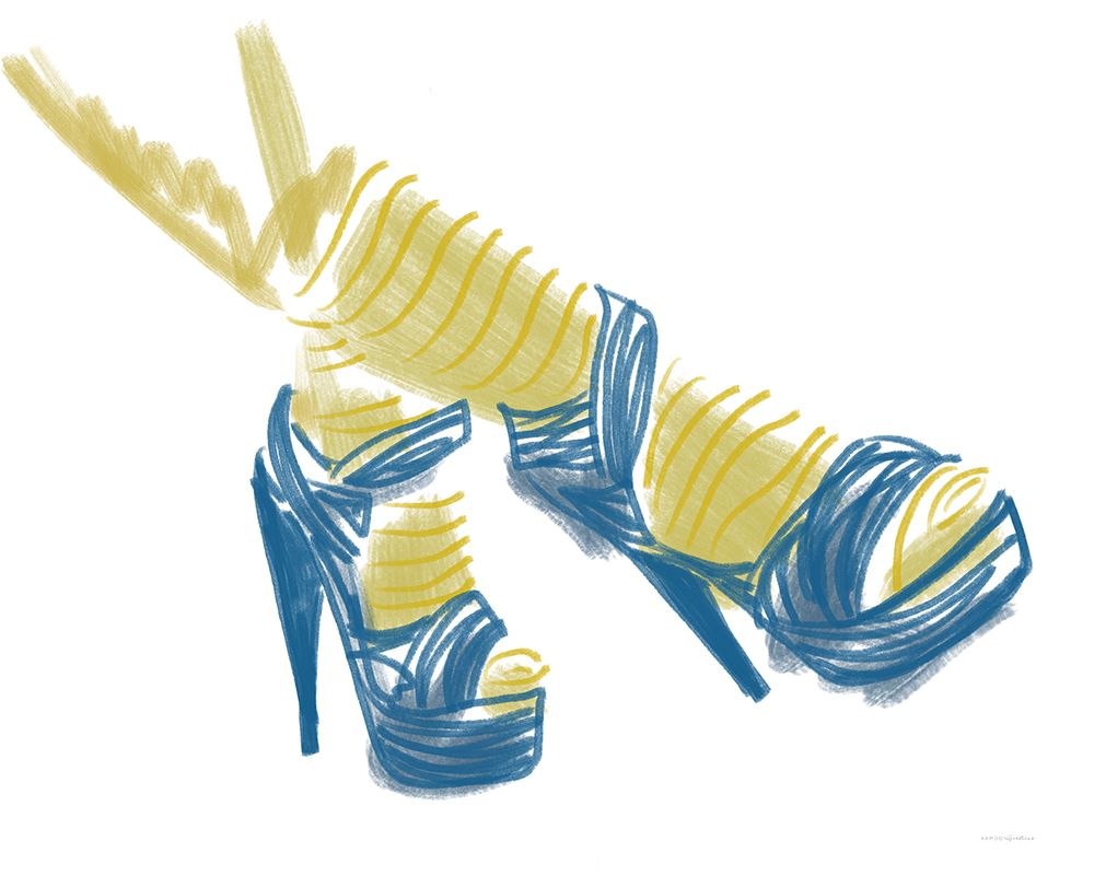 Stripey art print by Kamdon Kreations for $57.95 CAD