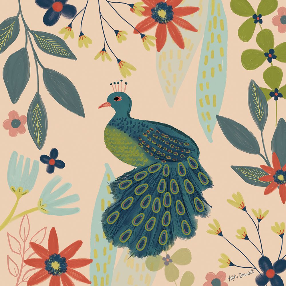 Peacock art print by Katie Doucette for $57.95 CAD