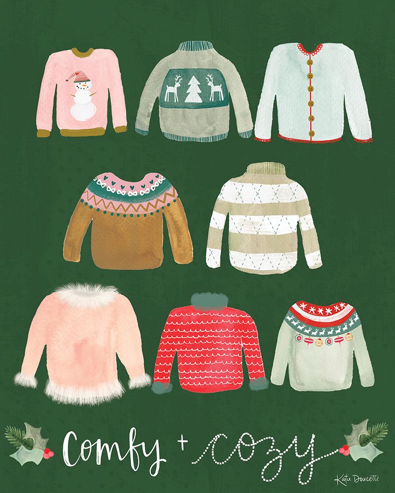 Comfy Cozy Sweaters art print by Katie Doucette for $57.95 CAD