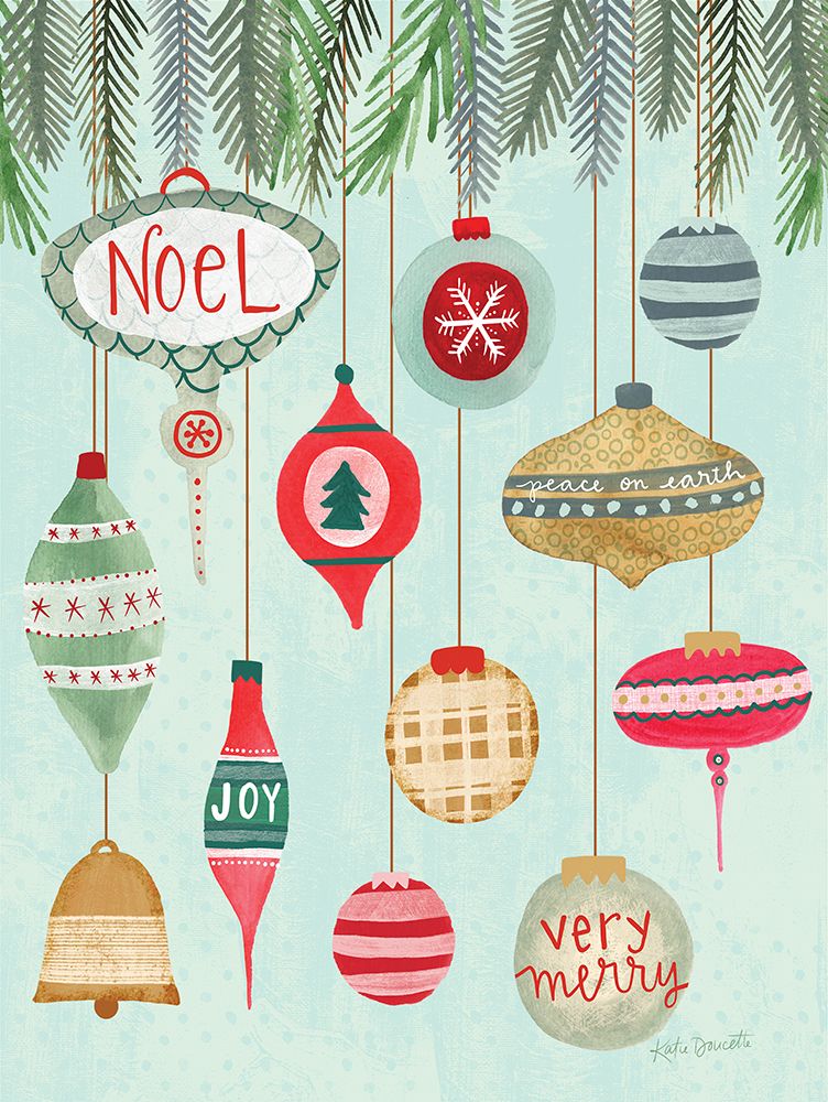 Vintage Ornaments art print by Katie Doucette for $57.95 CAD