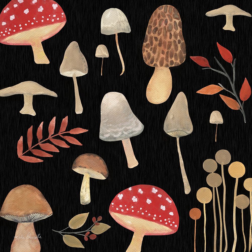 Enchanted Mushrooms art print by Katie Doucette for $57.95 CAD