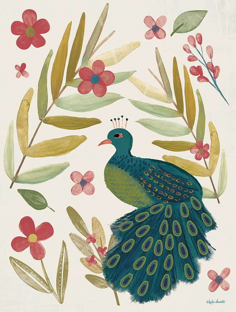 Pretty as a Peacock art print by Katie Doucette for $57.95 CAD