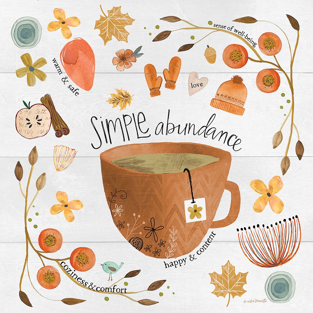 Simple Abundance Tea art print by Katie Doucette for $57.95 CAD