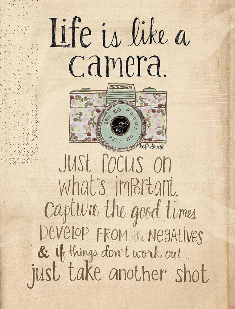 Life is Like a Camera art print by Katie Doucette for $57.95 CAD