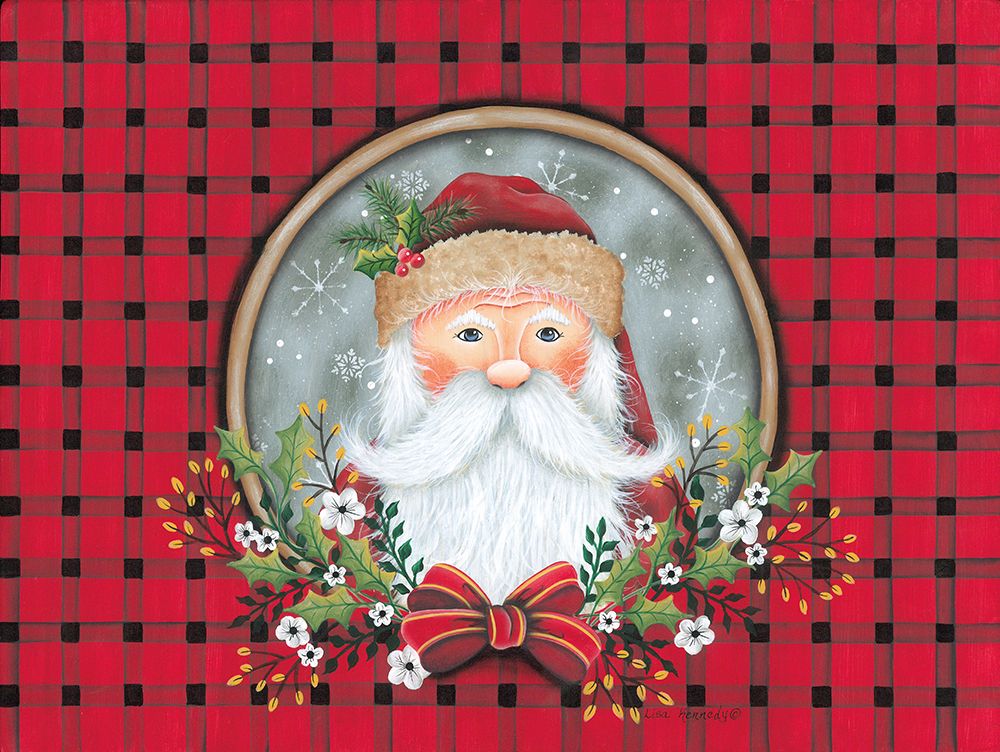 Primitive Santa Portrait art print by Lisa Kennedy for $57.95 CAD