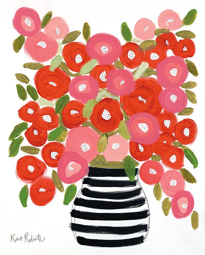 Poppies in Strawberry and Taffy art print by Kait Roberts for $57.95 CAD