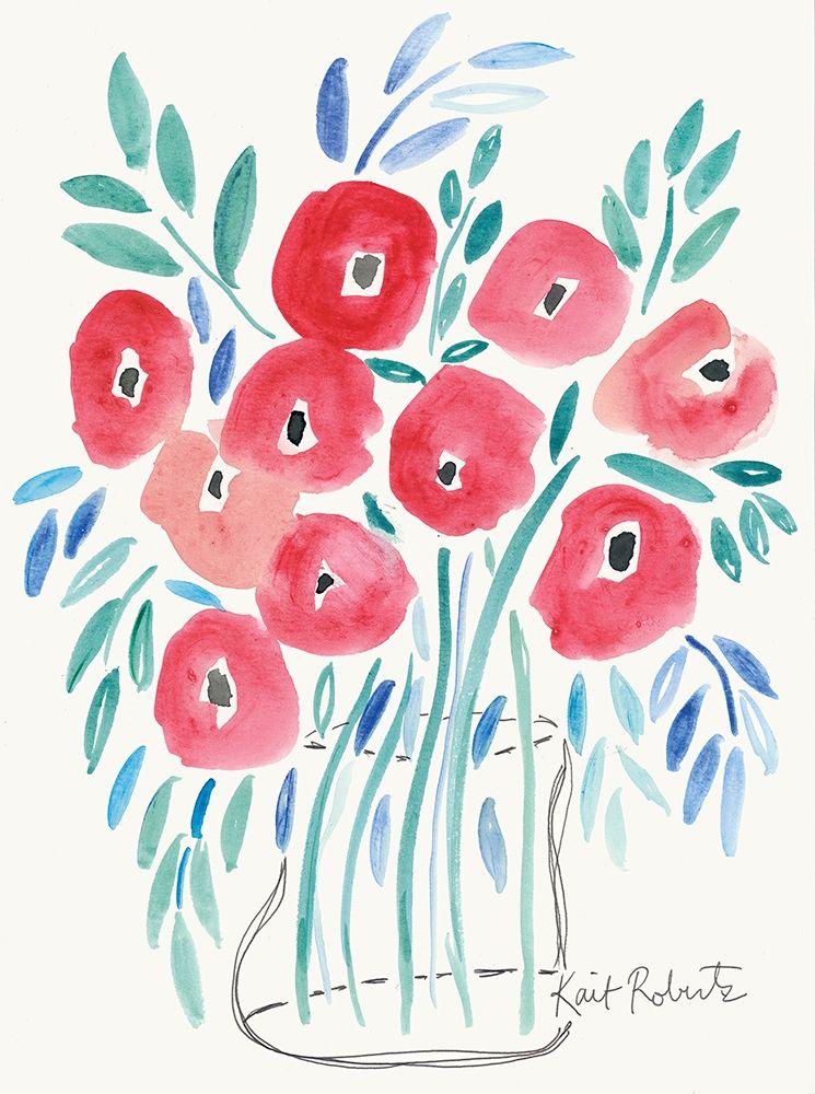 Poppin Poppies art print by Kait Roberts for $57.95 CAD