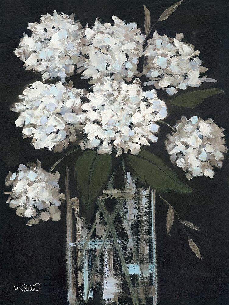 White Hydrangeas I art print by Kate Sherrill for $57.95 CAD