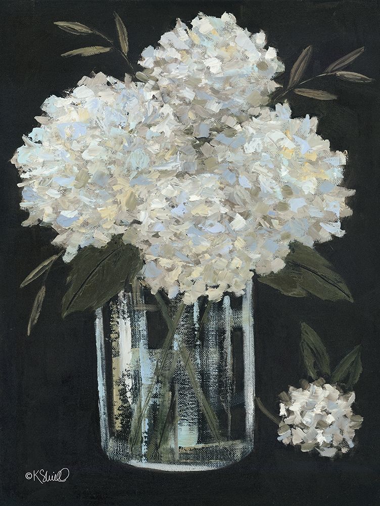White Hydrangeas II art print by Kate Sherrill for $57.95 CAD