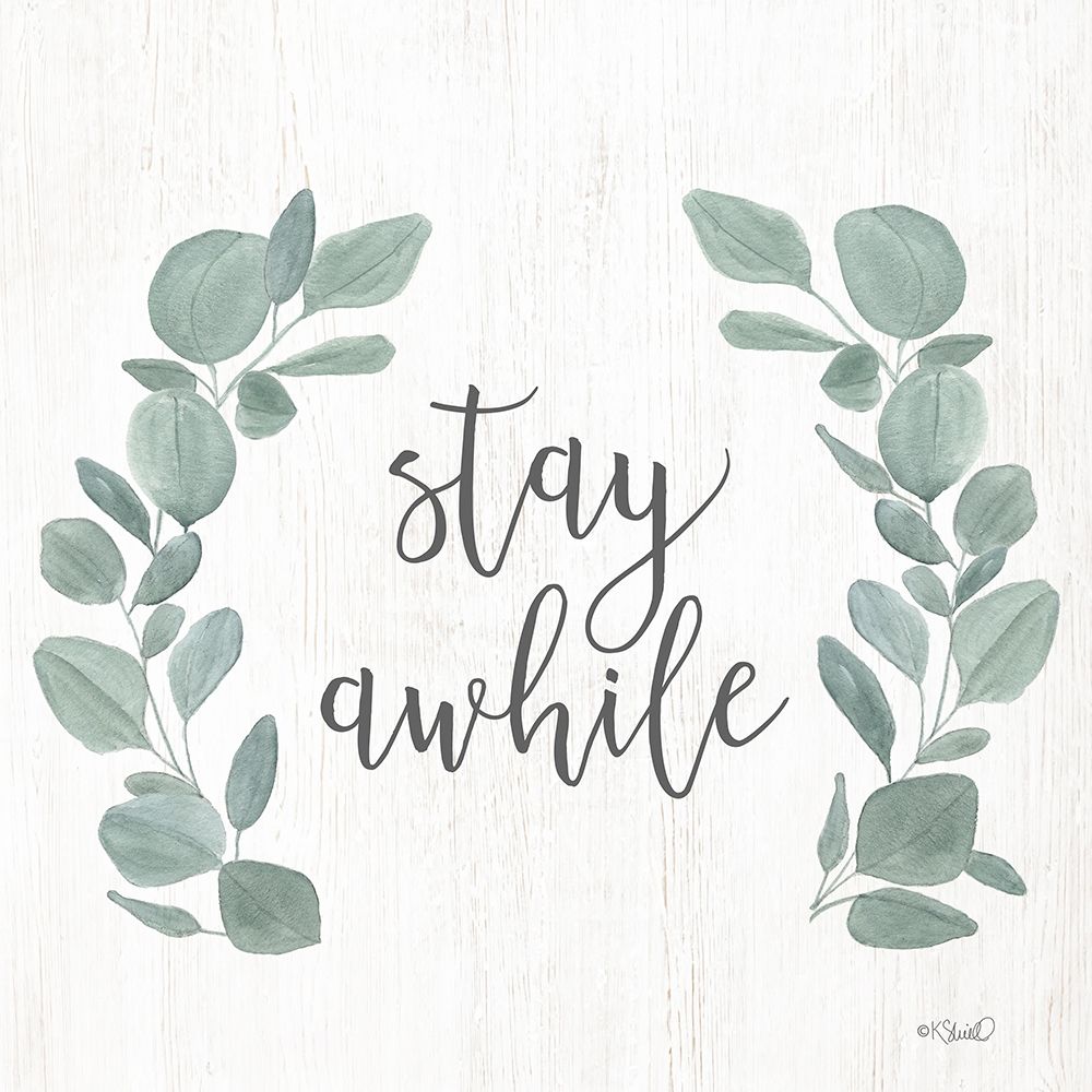 Stay Awhile Eucalyptus art print by Kate Sherrill for $57.95 CAD