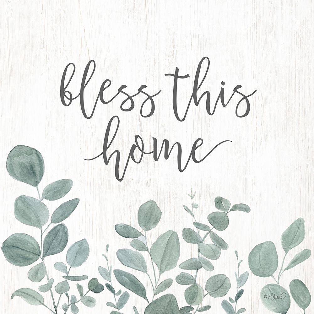 Bless This Home Eucalyptus art print by Kate Sherrill for $57.95 CAD