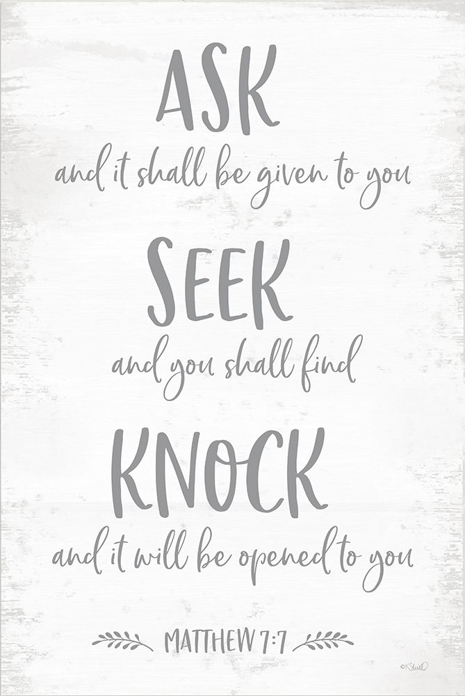 Mathew 7:7 art print by Kate Sherrill for $57.95 CAD