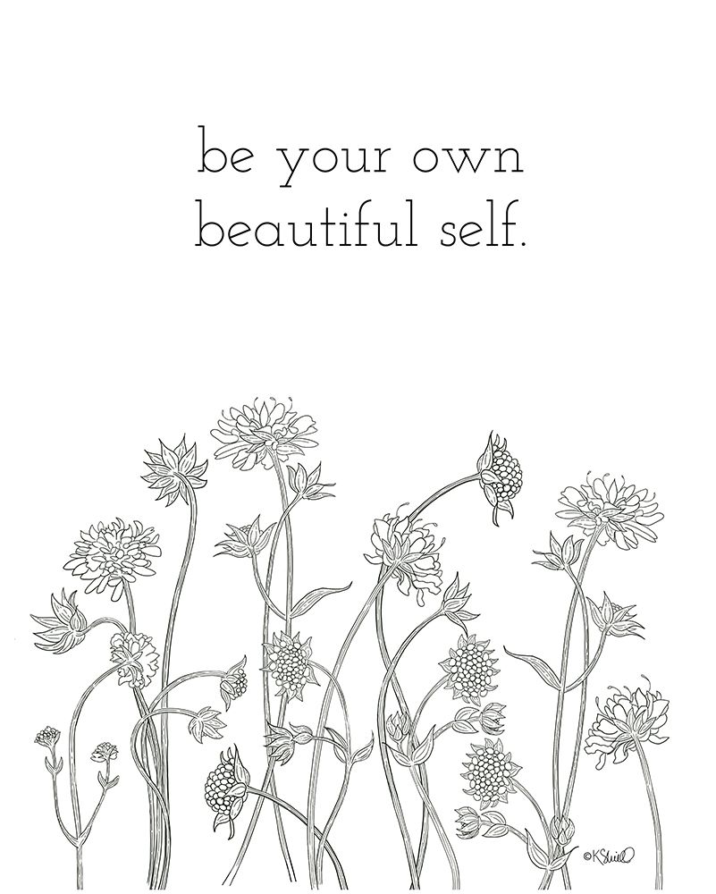 Be Your Own Beautiful Self art print by Kate Sherrill for $57.95 CAD