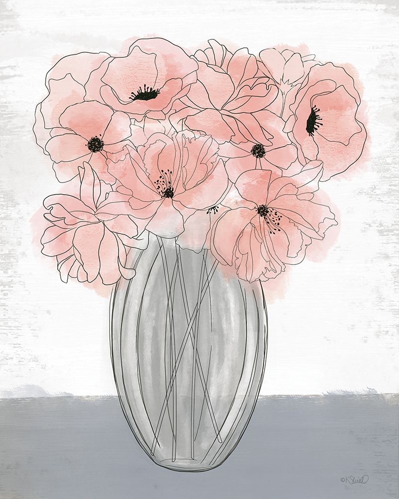 Poppies in Vase art print by Kate Sherrill for $57.95 CAD