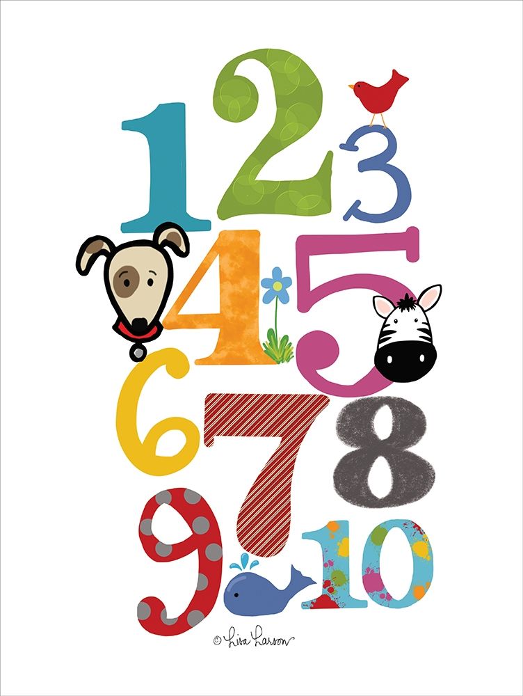 Colorful Numbers art print by Lisa Larson for $57.95 CAD