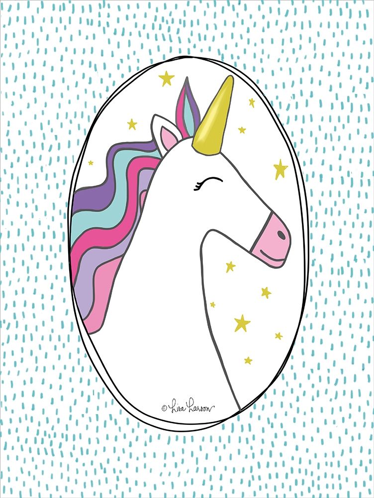 Unicorn I art print by Lisa Larson for $57.95 CAD