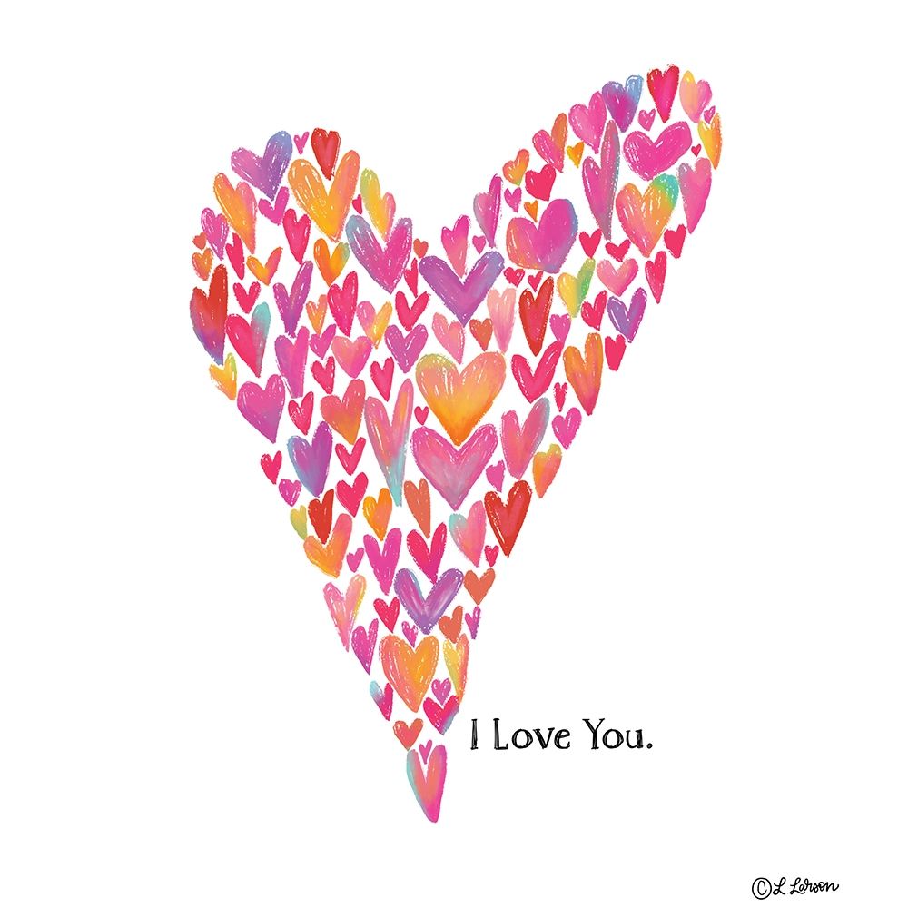 I Love You Heart art print by Lisa Larson for $57.95 CAD