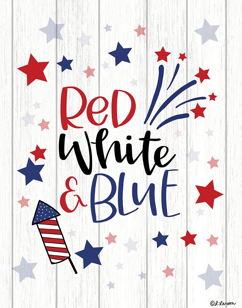 Red White And Blue art print by Lisa Larson for $57.95 CAD