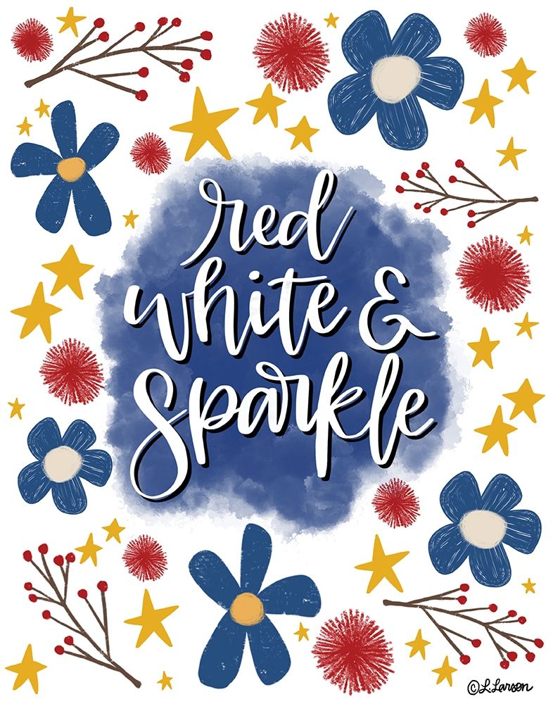 Red White And Sparkle art print by Lisa Larson for $57.95 CAD