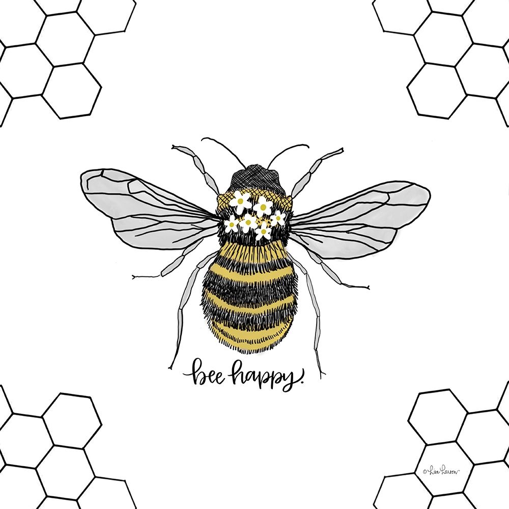 Bee Happy art print by Lisa Larson for $57.95 CAD