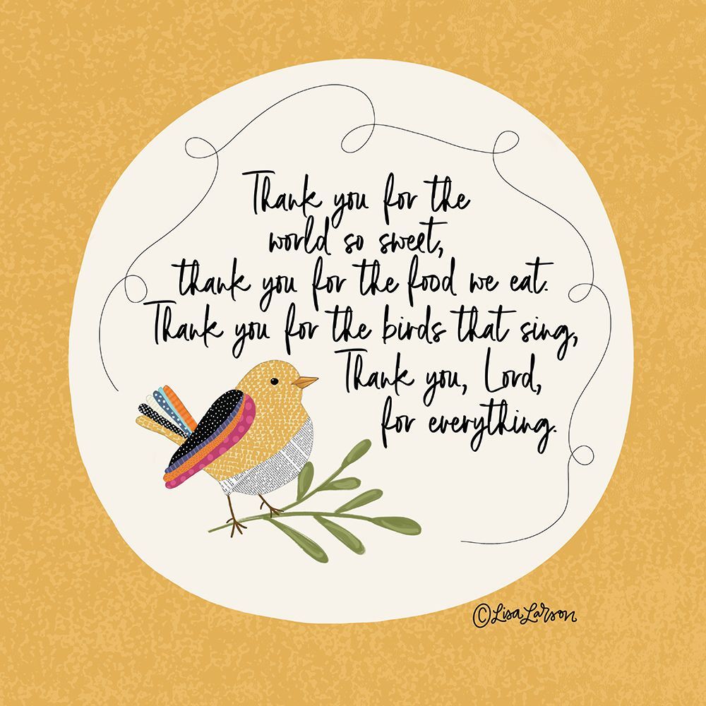 Thank You Prayer art print by Lisa Larson for $57.95 CAD
