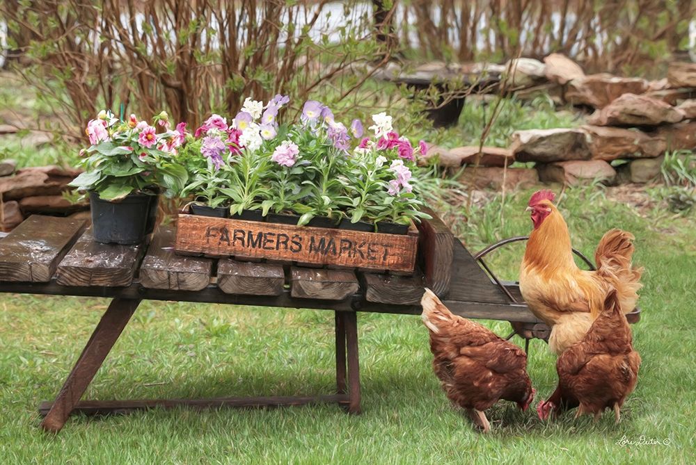 Farmers Flower Cart art print by Lori Deiter for $57.95 CAD