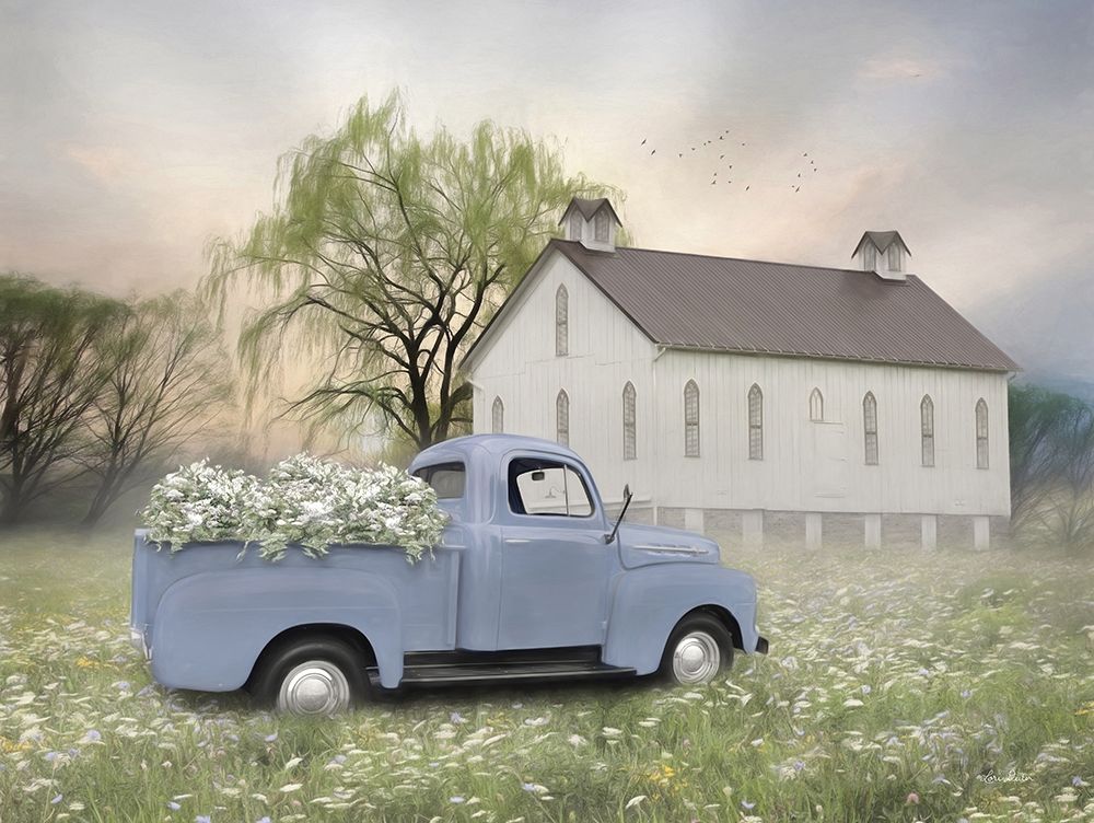 Blue Ford at Barn art print by Lori Deiter for $57.95 CAD
