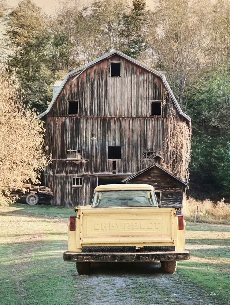Yellow Chevy art print by Lori Deiter for $57.95 CAD