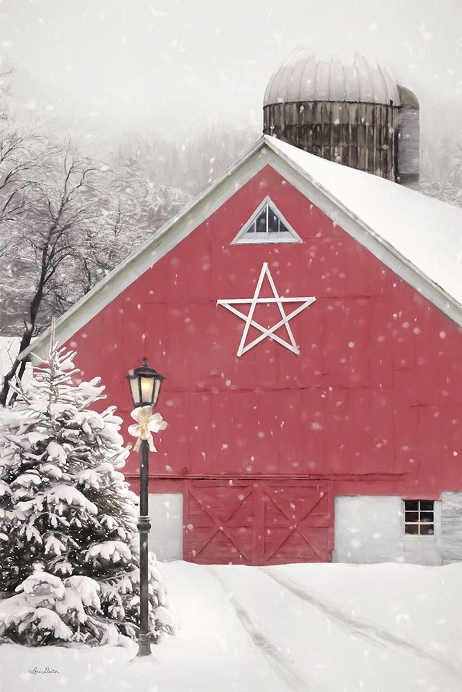 Red Star Barn art print by Lori Deiter for $57.95 CAD