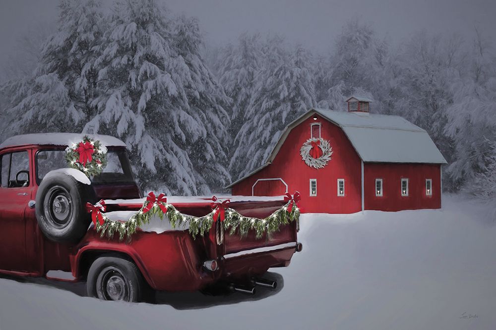 Country Christmas art print by Lori Deiter for $57.95 CAD
