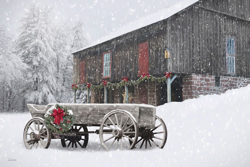 Festive Snowfall art print by Lori Deiter for $57.95 CAD