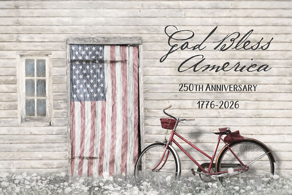God Bless America 1776-2026 art print by Lori Deiter for $57.95 CAD