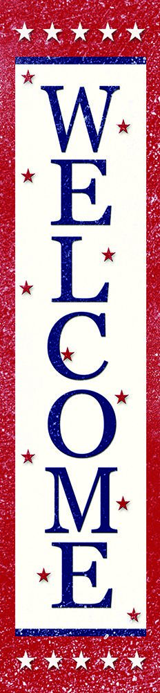 Patriotic WELCOME Porch Sign art print by Lori Deiter for $57.95 CAD