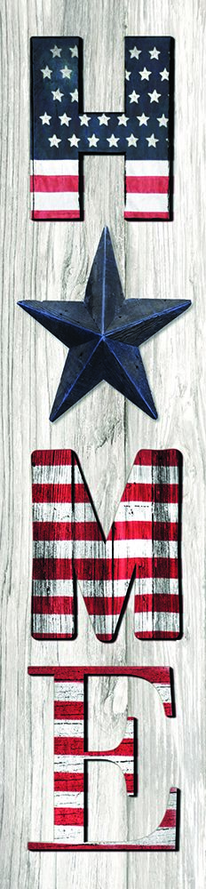 Stars and Stripes HOME Porch Sign art print by Lori Deiter for $57.95 CAD