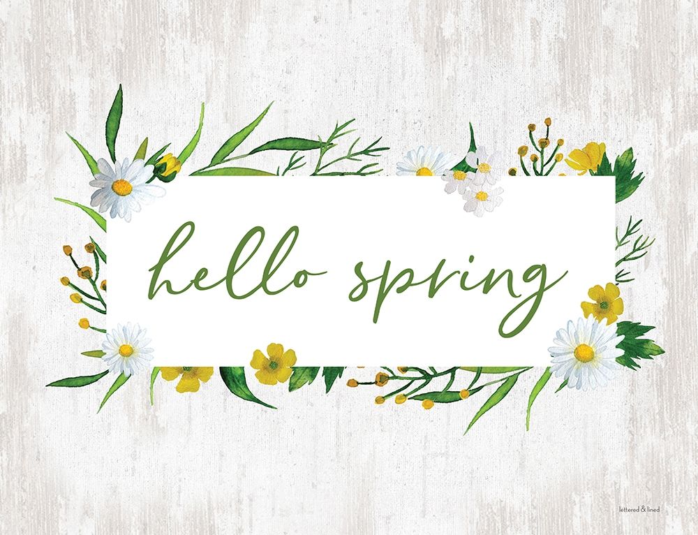 Hello Spring art print by Lettered and Lined for $57.95 CAD