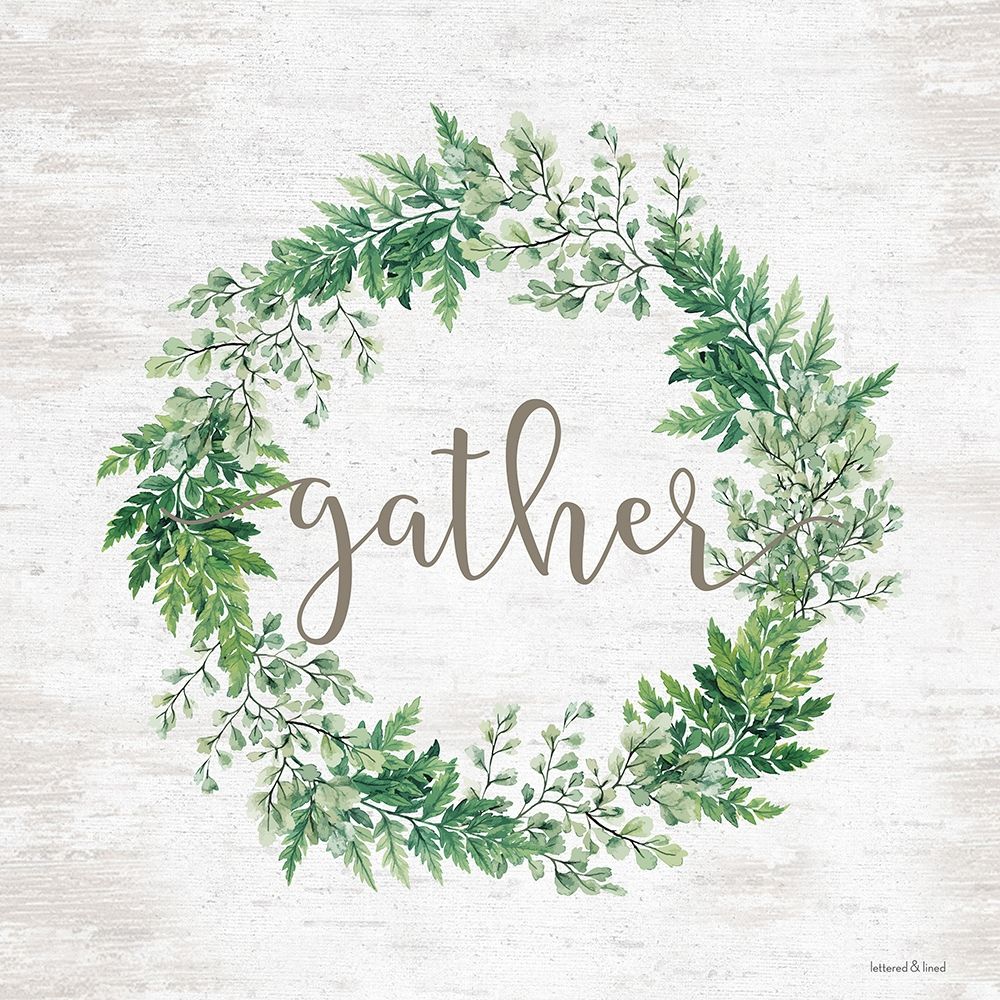 Gather Wreath art print by Lettered and Lined for $57.95 CAD