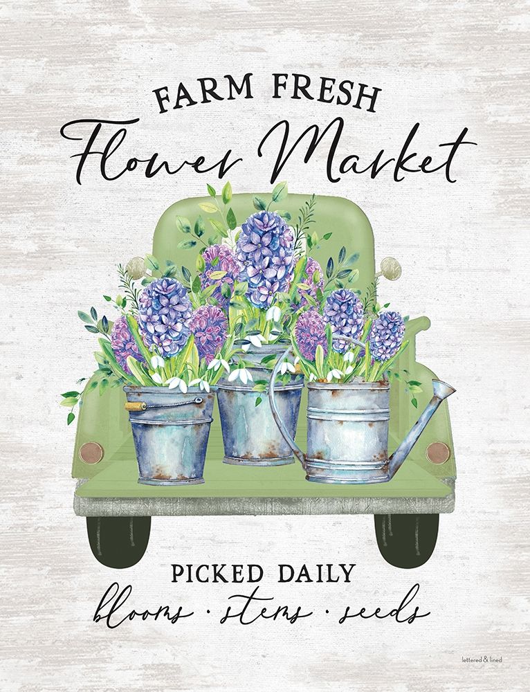Flower Market - Hyacinths art print by Lettered and Lined for $57.95 CAD