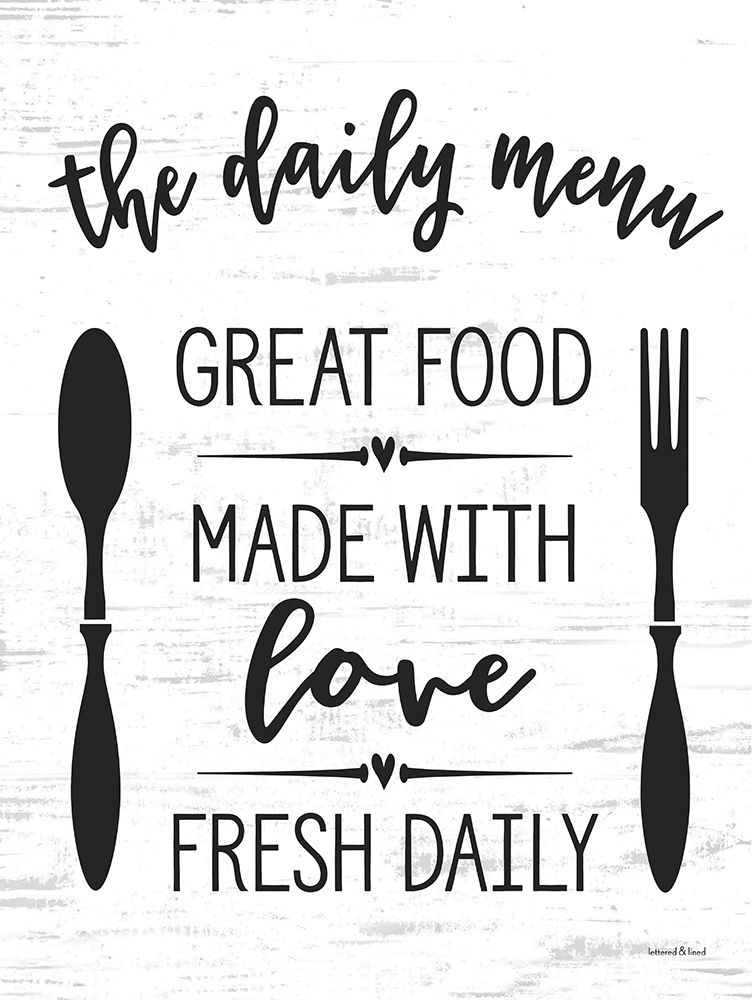 The Daily Menu art print by lettered And lined for $57.95 CAD