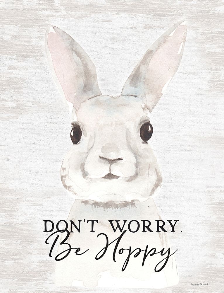 Be Hoppy Bunny art print by Lettered and Lined for $57.95 CAD